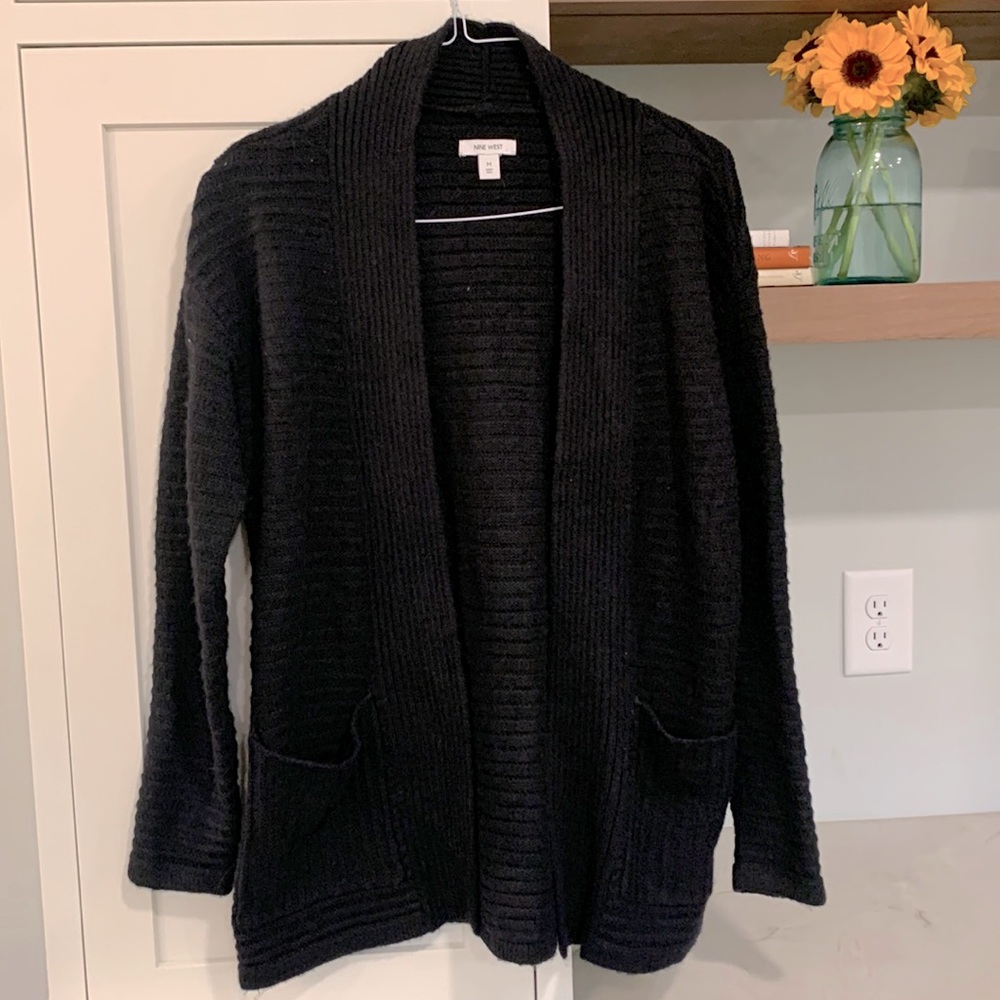 Nine West Womens Black Cardigan